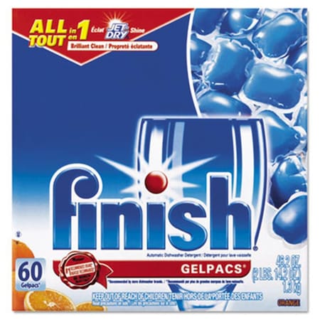 Finish Dish Detergent Gel Packs- Orange- 60-Box 81181